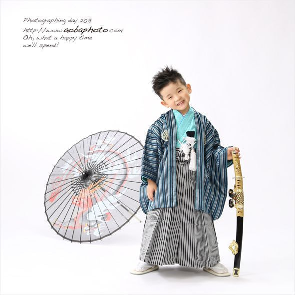 福井越前市フォトスタジオで撮った5歳の男の子の七五三の写真