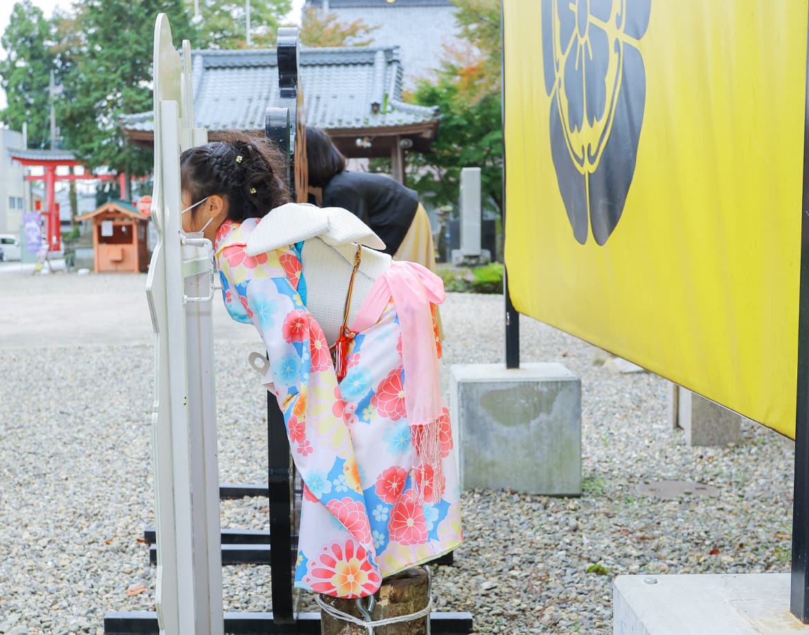 福井県剣神社での七五三の出張撮影