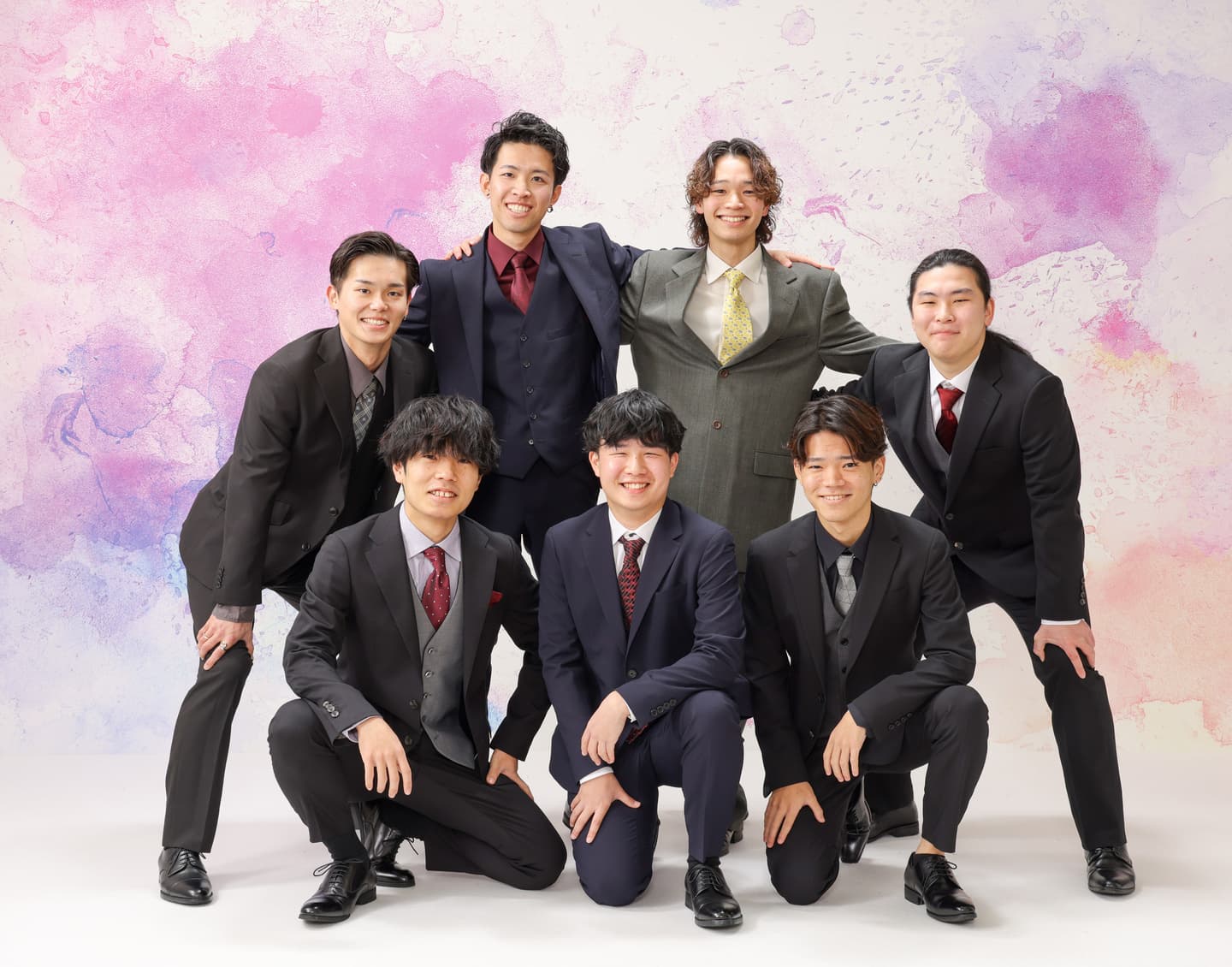 福井の上総社前写真館で撮った成人男の子たち