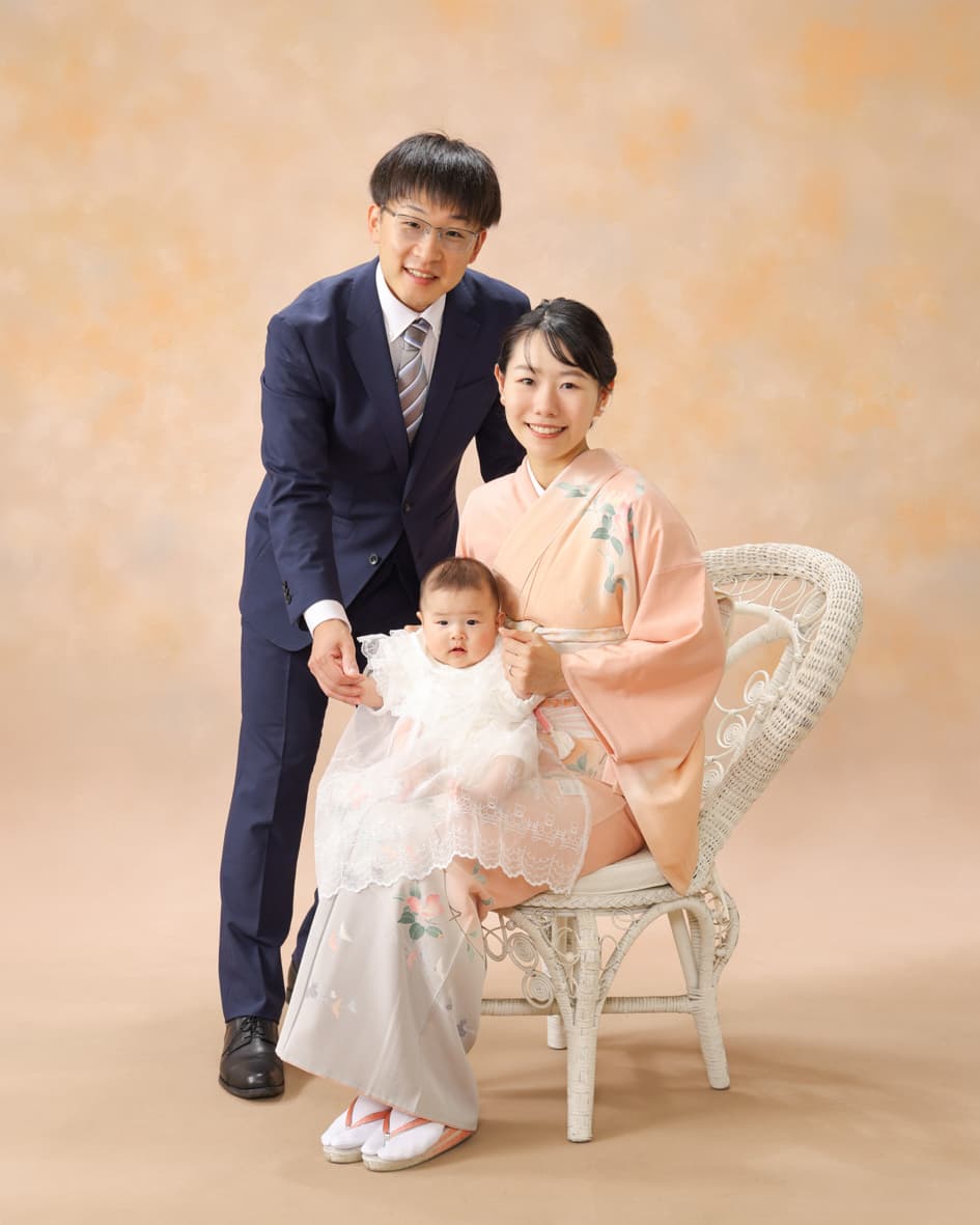 越前市でのお宮参りの日のスタジオ写真