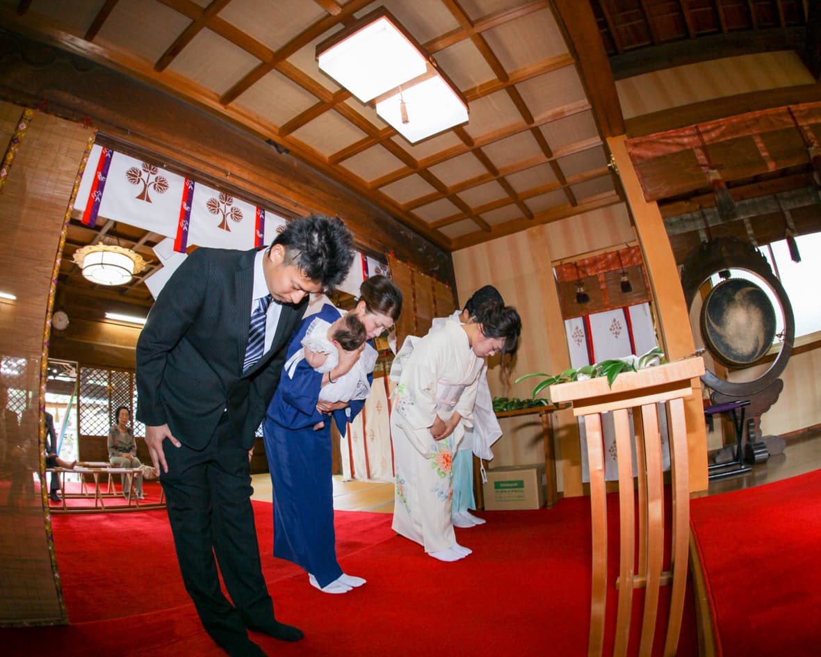 上総社でのお宮参りの写真