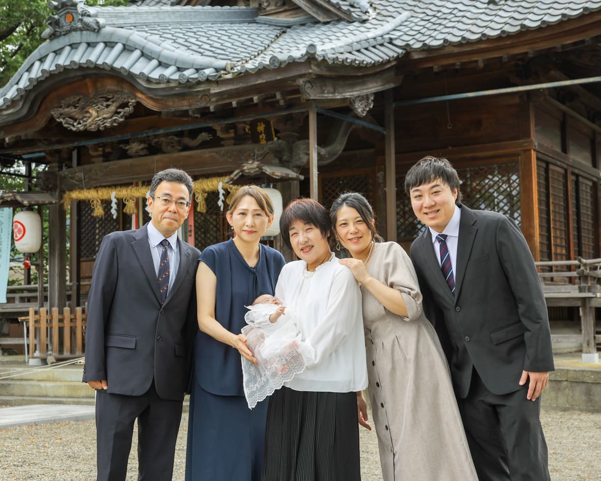 上総社でのお宮参りの写真