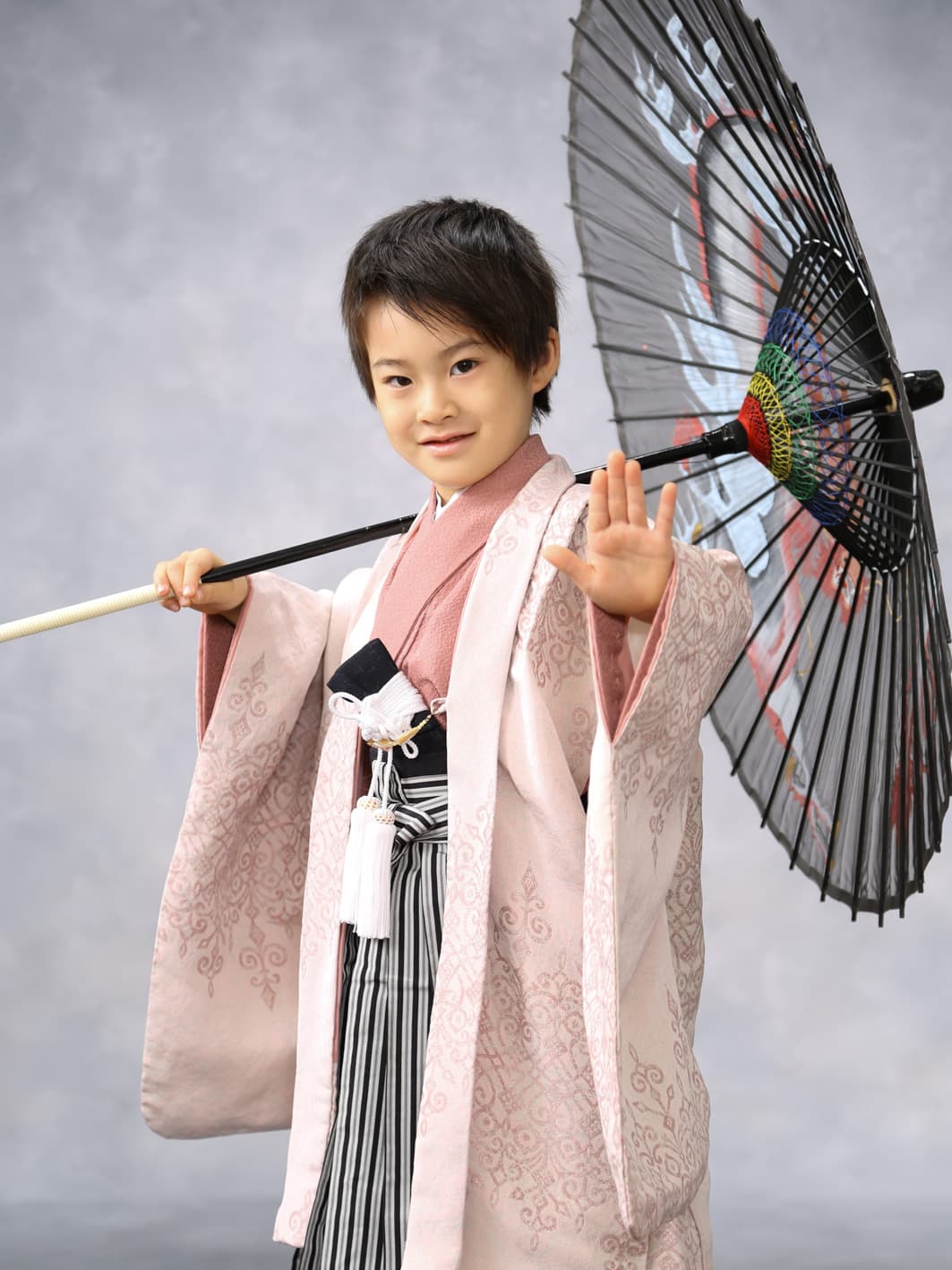 福井のスタジオで撮った七五三の男の子