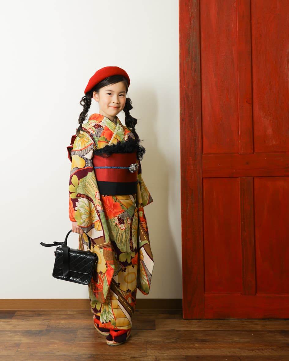 福井のスタジオで撮った七五三の女の子