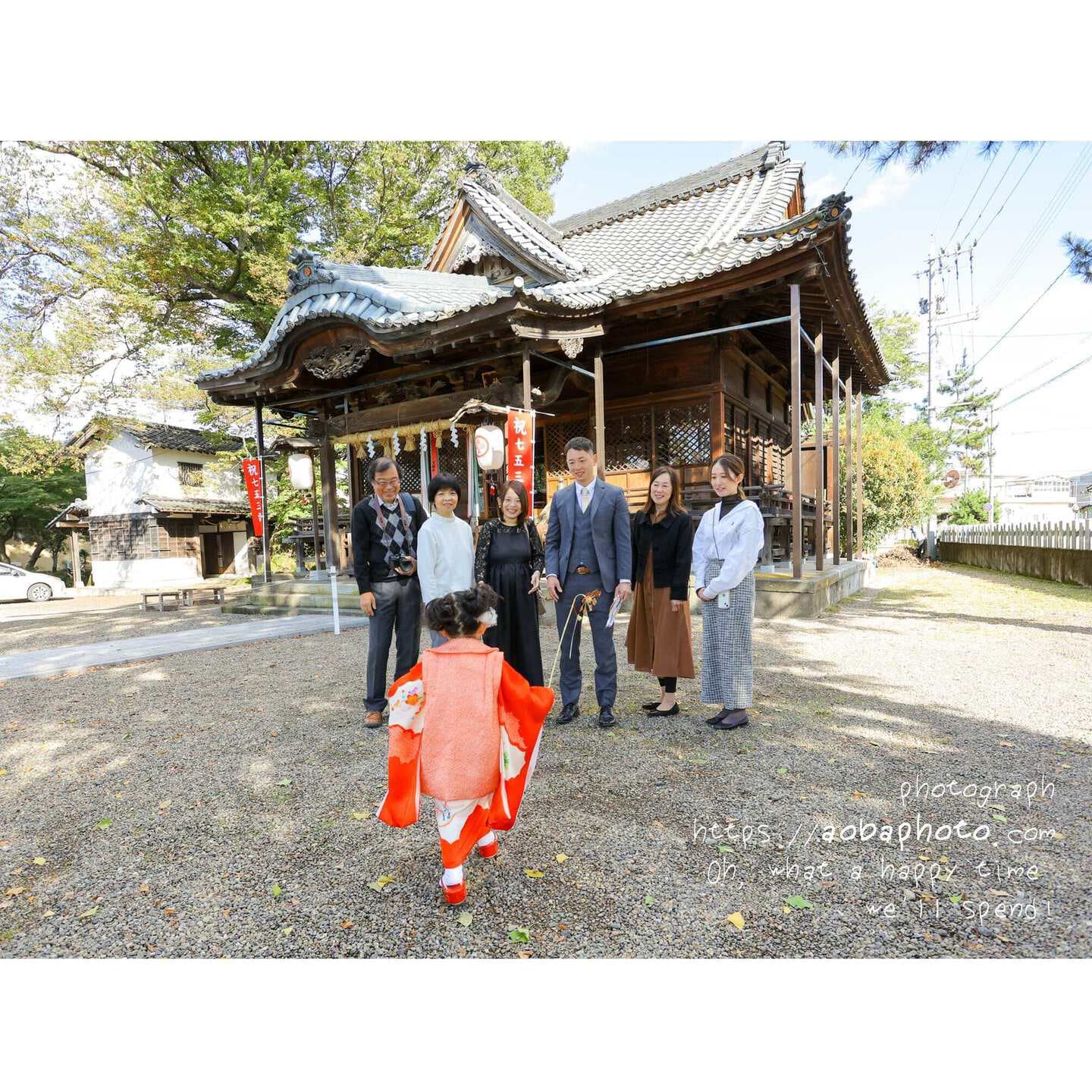 福井の上総社で撮った七五三のロケーションフォト