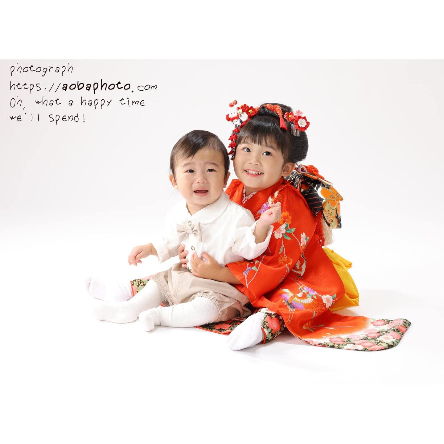 福井のスタジオで撮った七五三の女の子