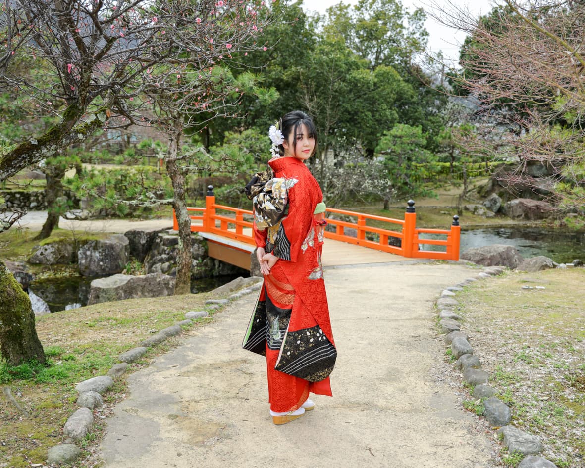 福井で撮った振袖のロケーションフォト