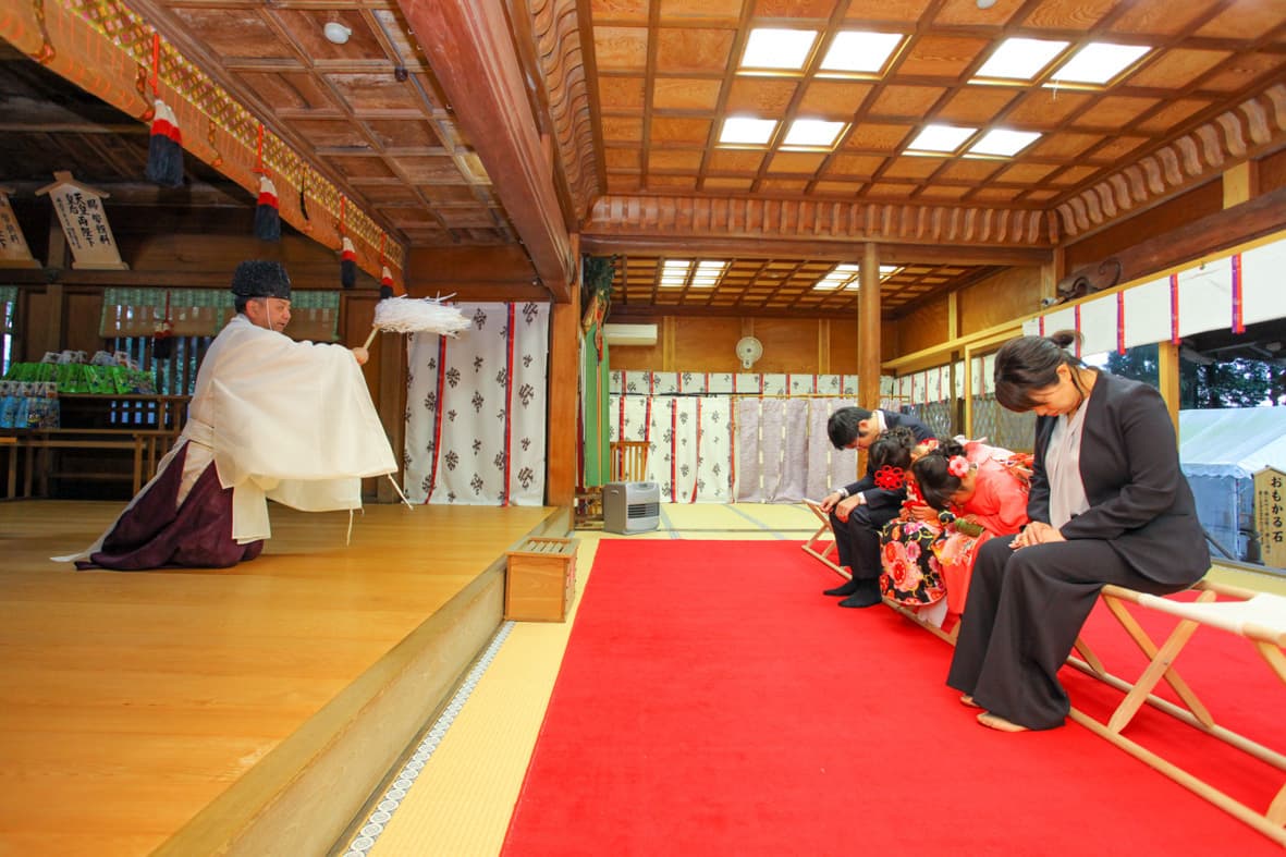 剣神社での七五三の写真