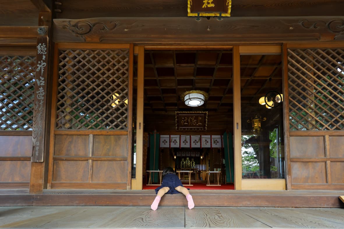 上総社でのお宮参り中の写真
