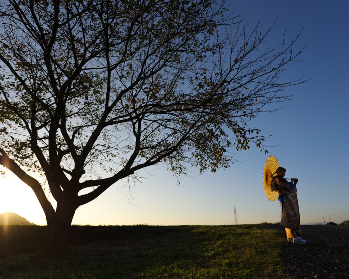 鯖江市で撮った二十歳の振袖の女の子
