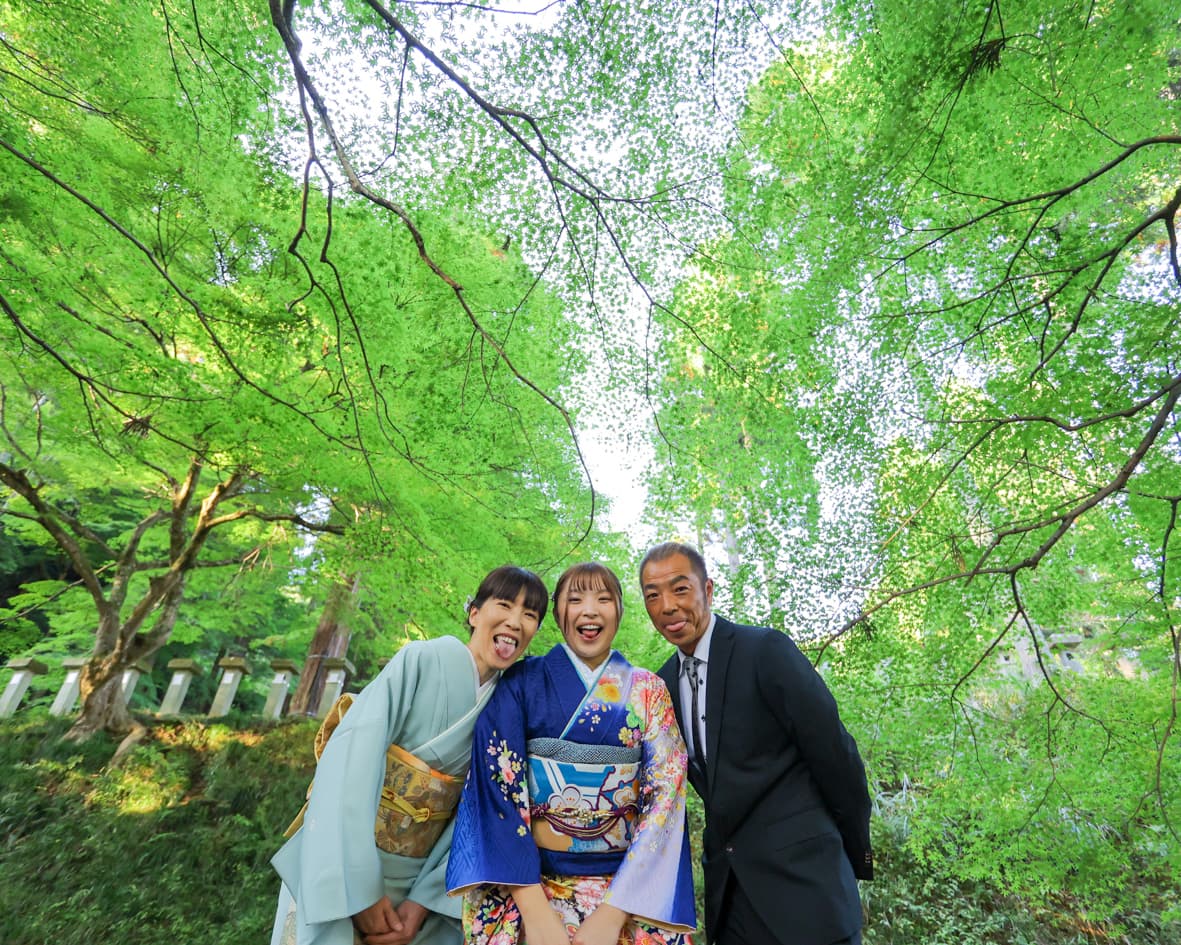 越前市で撮った二十歳の振袖の女の子