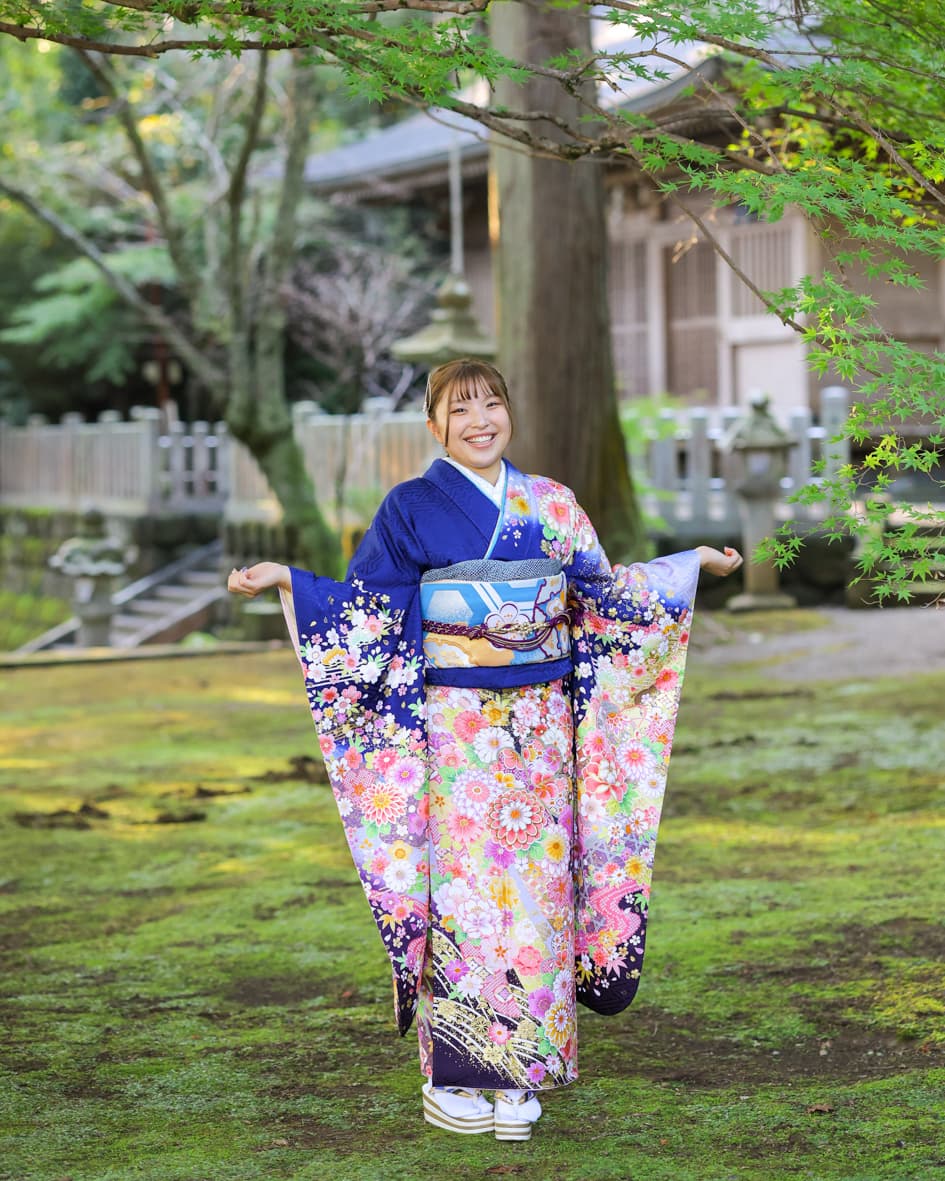 福井で撮った振袖のロケーションフォト