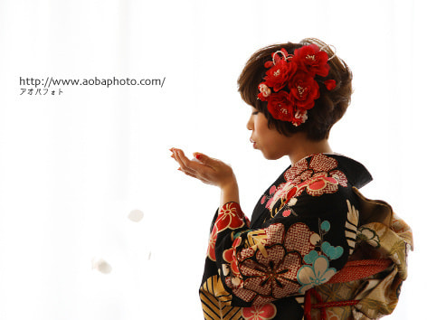 福井越前市のアオバフォトのスタジオで撮った二十歳の写真