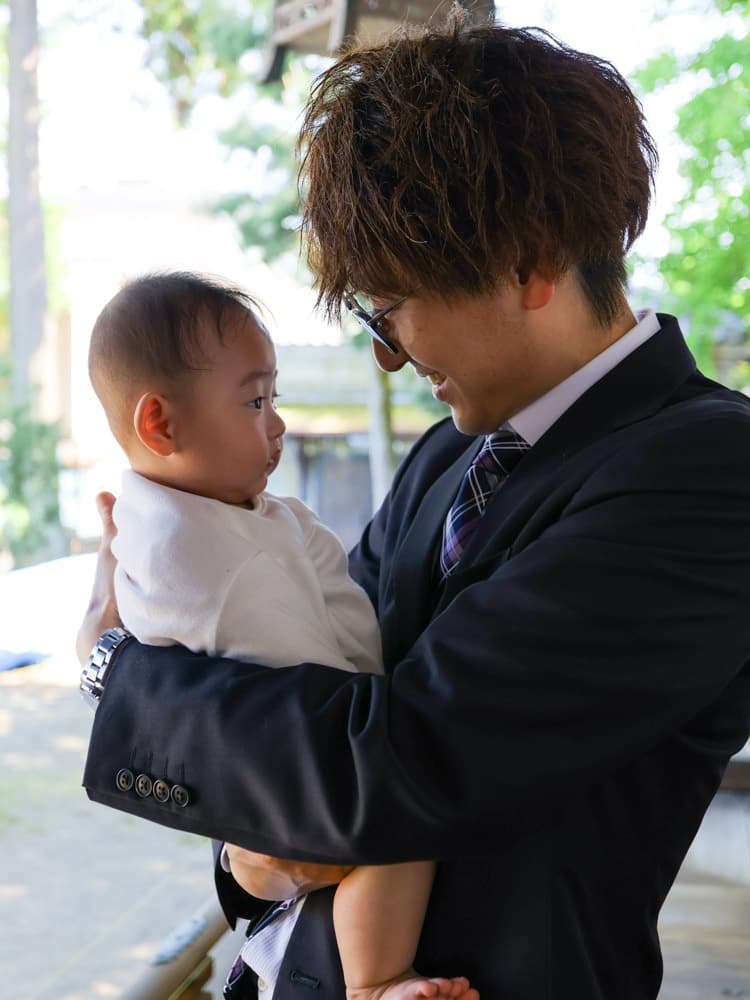 総社大神宮でのお宮参りの女の子の写真